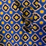 JM Collection  Bohemian Escape Blouse Top, Blue Size Large Photo 3