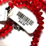 Charter Club  red beaded multi strand strikezone necklace Photo 7