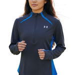 Under Armour C-201) HeatGear Fitted 1/4 Zip Pullover Shirt Womens Medium charcoal Photo 0