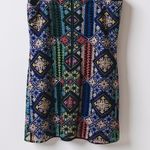 Bandit & the Babe Bermuda Patchwork Mini Dress Small Multicolor Boho Festival Black Photo 6