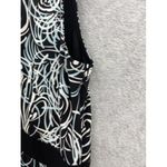 Loft Ann Taylor Women's Dress Sleeveless Black Size 0 V Neck A Line Brush stroke Photo 5