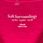 Soft Surroundings Tank Top Embroidered Sleeveless Casual Pink White Womens XS Photo 4