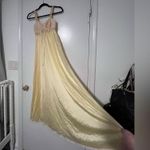 70s butter yellow and cream floral lace slip dress cottagecore fairy vintage Photo 2