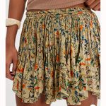 FP One Third Charm Printed Mini Skirt | size large | free people | green combo Photo 7