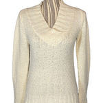 Energie Cream V-Neck Knit Pullover Sweater Women Sz M Photo 0