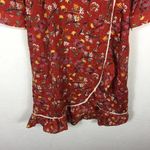 Free People NWT Covent Garden Orange Rust Floral Ruffle Midi Dress Size 12 Photo 10