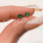 Helix Emerald Green CZ Double Ended Cartilage Tragus Lobe Earrings Photo 0