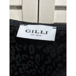 Gilli Black Cheetah Satin Camisole Adjustable Straps Size Small Photo 1