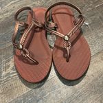 Grendha Sandals Womens sz EUR 39/40|‎ 10 US Bronze Rubber Thong Sandals Brown Photo 2
