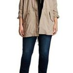 NYDJ Brushed Twill Anorak tan beige Plus Size hooded pockets zipper Jacket 1X Photo 0