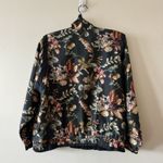 Lavon Vintage Y2K  Silk Floral Bomber Jacket Women's Size PM Med Zip Front Retro Photo 2