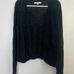 Loft Loose Knit Fringe Trim Lightweight Open Front Slightly Cropped Cardigan Photo 0