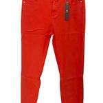 Tractr Women's Mona High Rise Ankle Length Coral Pink Jeans Size 14 NWT Red Photo 1