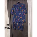 Alfred Dunner Purple Pleated Blouse & Skirt, Vtg Women's Size 16, Watch & Horse Photo 1