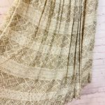 Jones New York Vintage Pleated Maxi Skirt Geometric Print Beige Size 4 Photo 3