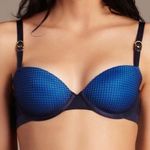 Stella McCartney  Mesh Balconette Bra Dark Ink Azure Blue 34DD‎ Photo 1