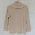 Jeanne pierre  ivory ribbed cowl neck Knit sweater Women’s Size L Large Photo 4