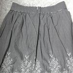 Ny Collection Black White Striped Skirt w/ Embroidered Hem | Size 6 Photo 10
