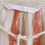 ZARA Women's Cream Layered Mesh Peasant Boho Top Tassels Size XS Photo 6