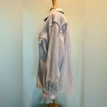 SKIMS  Cotton Fleece zip up shirt jacket size Small NWT color Periwinkle Photo 8