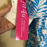 Fit 4 U Floral Flattering Slimming Tiered Swimdress Romper Size 22W NWT Blue Photo 3