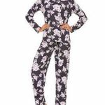 Flora Nikrooz 2-piece Black Vintage Floral PJ Set Photo 0