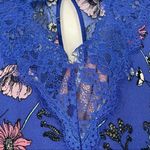 Lulus Lulu’s New You Royal Blue Floral Long Sleeve Mini Dress Photo 4