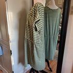 Terra & Sky 2X Green Striped Dress Photo 1