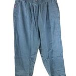 Woman Within Jeans Elastic Waist Pull On Cotton Classic Fit Tapered 22W Photo 0