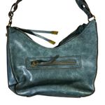 NWOT Teal Blue Faux Leather Convertible Crossbody Shoulder Bag Braided Boho Photo 3