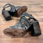 FREEBIRD by Steven  Claw Sandals in Distressed Black Photo 13