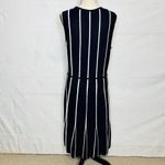 Calvin Klein Sweater Dress Size M Sleeveless Long Navy Blue Striped Photo 7