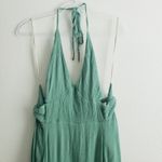 Free People  Lille Maxi Slit Green Maxi Dressed Photo 2