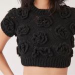 Tach Clothing Women’s Polina Top Elena Crochet Knit Skirt Set Black Rosettes S Photo 8