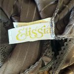 Vintage Elissia Black V Neck Lace Nightie Romper Bodysuit Size Medium Photo 5