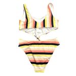 Abercrombie & Fitch  Cut Out Stripped One Piece Swimsuit in Multi, Size XL​​​ Photo 4