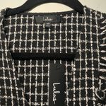 Lulus Black & White Tweed Button-Front Mini Dress – XS (NWT) Photo 2
