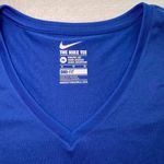 Nike XL Blue Athletic Cut V-Neck DriFit T-Shirt Photo 3