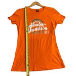 Harley Davidson Women’s M Rainbow Graphic Tee Bright Orange Orlando Dealership Size M Photo 3