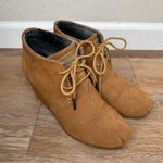 Toms Women’s Brown Lace Up Wedge Ankle Booties Photo 2