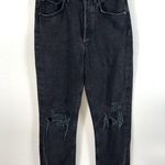 AGOLDE 90s Mid Rise Loose Sz 24 Smokestack Black Women’s Jeans Grunge Distressed Photo 0