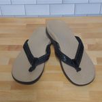 Vionic Black Sally Leather Thong Sandal Flip Flop Toe Post - Size 9 Photo 9