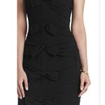 BCBGMAXAZRIA  Black Strapless Bodycon Dress Size 4 Mini Bow Cocktail Photo 8