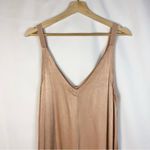 Lacausa Boutique Santi Champagne Beige Satin Wide Leg Jumpsuit S Photo 5