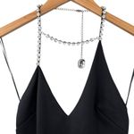 AREA Asymmetrical‎ Crystal Halter Mini Dress Black Size 2 NWT Photo 3