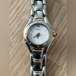 Seiko  Vintage Luxury Ladies Diamond Watch Two-Tone Bracelet White Dial Photo 2