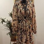 Indulge Instyle (M) Dress Full Length Maxi Long Sleeve Floral High Low Ruffled Size M Photo 1