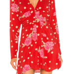 Free People Date Night Strawberry Combo Pink Floral Mini Dress Size XS Photo 0