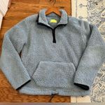 Playing for Keeps Blue Sherpa Fleece Pullover Quarter Zip size Small Photo 8