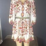 Women’s Floral Print White Summer Mini Dress *Tag Size M fits like a SMALL NEW White Photo 0